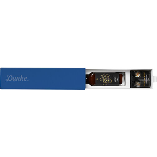 Dankebox 'Rheinland Barbecue' - Blau , blau, Papier, Pappe, Satin, 21,50cm x 5,50cm x 5,50cm (Länge x Höhe x Breite), Bild 1