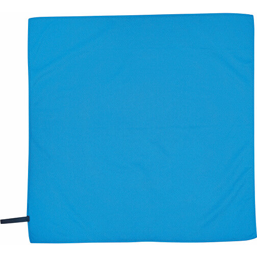 Microfaser-Kühlhandtuch COOL DOWN , blau, Kunststoff / Polyester / Aluminium, 8,00cm x 3,00cm x 5,00cm (Länge x Höhe x Breite), Bild 4