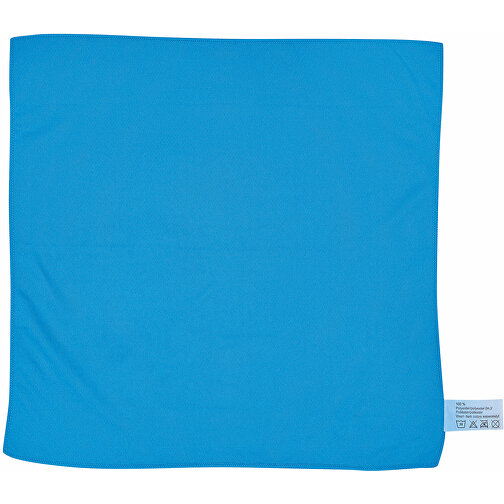 Microfaser-Kühlhandtuch COOL DOWN , blau, Kunststoff / Polyester / Aluminium, 8,00cm x 3,00cm x 5,00cm (Länge x Höhe x Breite), Bild 5