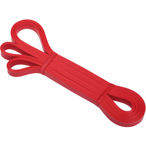 Fitnessband STRONG POWER , rot, Latex / Polyester, 104,00cm x 0,50cm x 1,30cm (Länge x Höhe x Breite), Bild 1