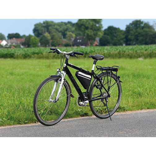 Fahrrad-Rahmentasche BIKE MASTER , schwarz, 600D Polyester, 29,00cm x 6,00cm x 21,00cm (Länge x Höhe x Breite), Bild 4