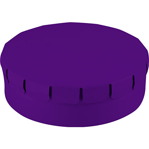 Runde Click-Blechdose 45 Mm , dunkel violett, Metall, 1,50cm (Länge), Bild 1