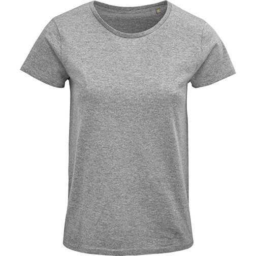 T-Shirt - Crusader Women , Sol´s, graue melange, Organische Baumwolle, M, 63,00cm x 44,00cm (Länge x Breite), Bild 1