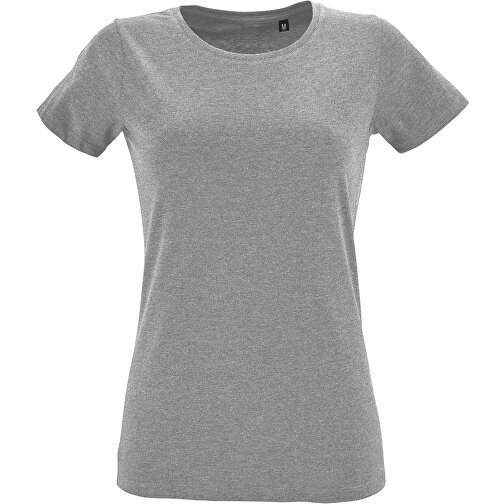 T-Shirt - Regent Fit Women , Sol´s, graue melange, Gekämmte Baumwolle, S, 61,00cm x 41,00cm (Länge x Breite), Bild 1