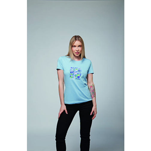 T-Shirt - Regent Women , Sol´s, entenblau, Baumwolle, L, 65,00cm x 47,00cm (Länge x Breite), Bild 4