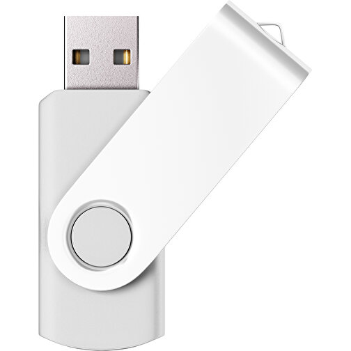 USB-Stick SWING Color 2.0 64 GB , Promo Effects MB , weiß MB , 65 GB , Kunststoff/ Aluminium MB , 5,70cm x 1,00cm x 1,90cm (Länge x Höhe x Breite), Bild 1