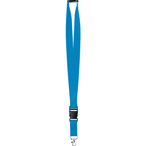 25 Mm Satin Sicherheits Lanyard , türkis, Satin, 92,00cm x 2,50cm (Länge x Breite), Bild 1