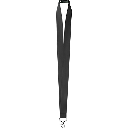 25 Mm Satin Sicherheits Lanyard , schwarz, Satin, 90,00cm x 2,50cm (Länge x Breite), Bild 1