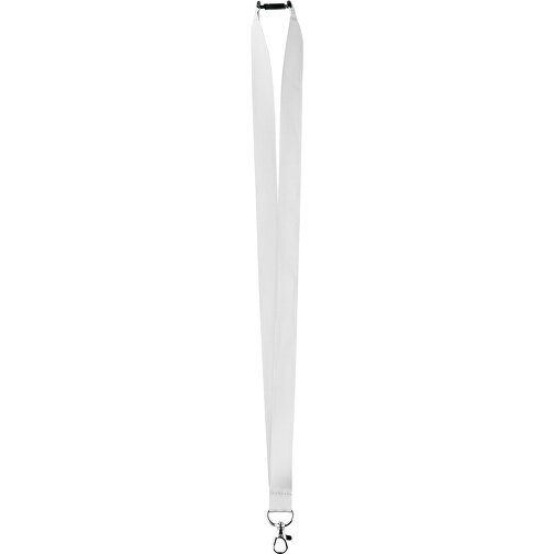 20 Mm Satin Sicherheits Lanyard , weiss, Satin, 90,00cm x 2,00cm (Länge x Breite), Bild 1