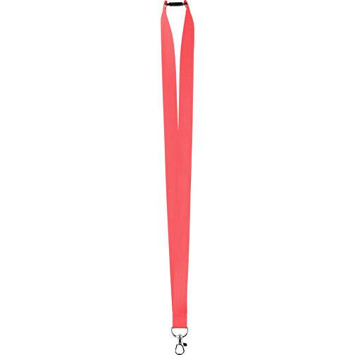 20 Mm Satin Sicherheits Lanyard , rot, Satin, 90,00cm x 2,00cm (Länge x Breite), Bild 1