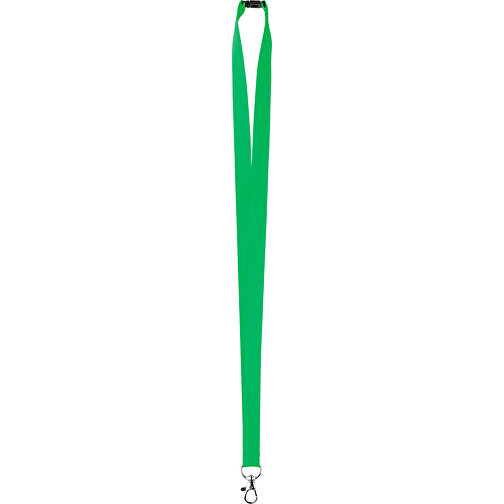 15 Mm Satin Sicherheits Lanyard , grasgrün, Satin, 90,00cm x 1,50cm (Länge x Breite), Bild 1