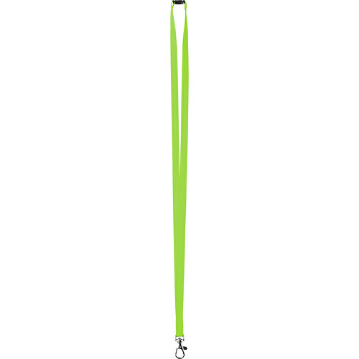 10 Mm Satin Sicherheits Lanyard , apfelgrün, Satin, 90,00cm x 1,00cm (Länge x Breite), Bild 1