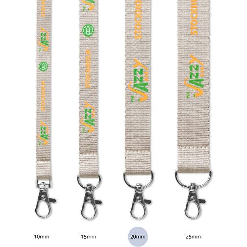 20 Mm Lanyard Mit 2 Metallkarabinern , dunkelgrün, Polyester, 90,00cm x 2,00cm (Länge x Breite), Bild 2