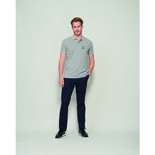 Polo Shirt - Planet Men , Sol´s, graue heide, Organische Baumwolle, M, 72,00cm x 52,00cm (Länge x Breite), Bild 4
