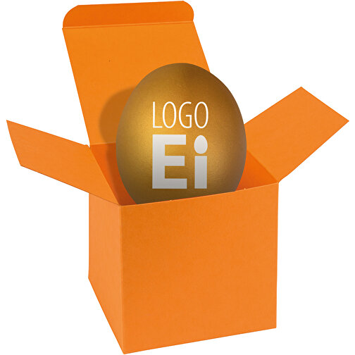 ColorBox LogoEi - Orange - Gold , gold, Pappe, 5,50cm x 5,50cm x 5,50cm (Länge x Höhe x Breite), Bild 1