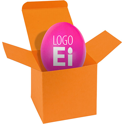 ColorBox LogoEi - Orange - Pink , pink, Pappe, 5,50cm x 5,50cm x 5,50cm (Länge x Höhe x Breite), Bild 1