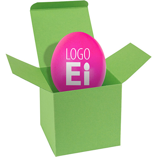 ColorBox LogoEi - Hellgrün - Pink , pink, Pappe, 5,50cm x 5,50cm x 5,50cm (Länge x Höhe x Breite), Bild 1