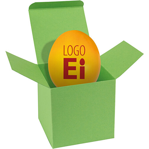 ColorBox LogoEi - Hellgrün - Gelb , gelb, Pappe, 5,50cm x 5,50cm x 5,50cm (Länge x Höhe x Breite), Bild 1