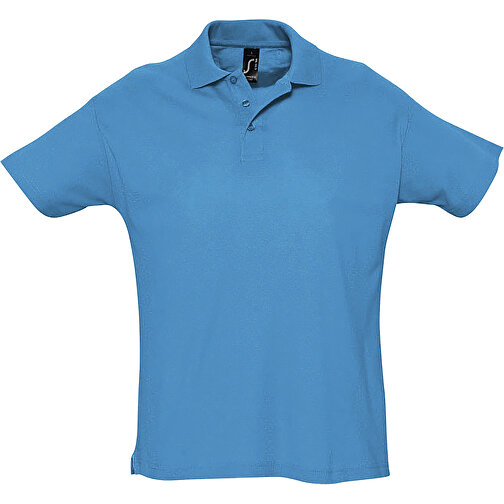 Polo Shirt - Summer Ii , Sol´s, aqua, Baumwolle, S, 70,00cm x 50,00cm (Länge x Breite), Bild 1