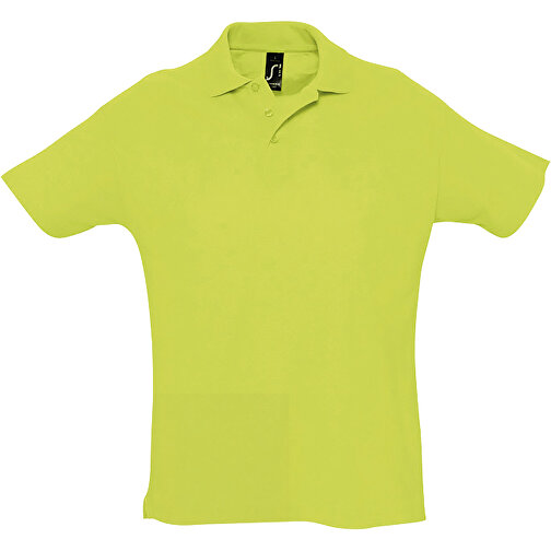 Polo Shirt - Summer Ii , Sol´s, apfelgrün, Baumwolle, L, 74,00cm x 56,00cm (Länge x Breite), Bild 1