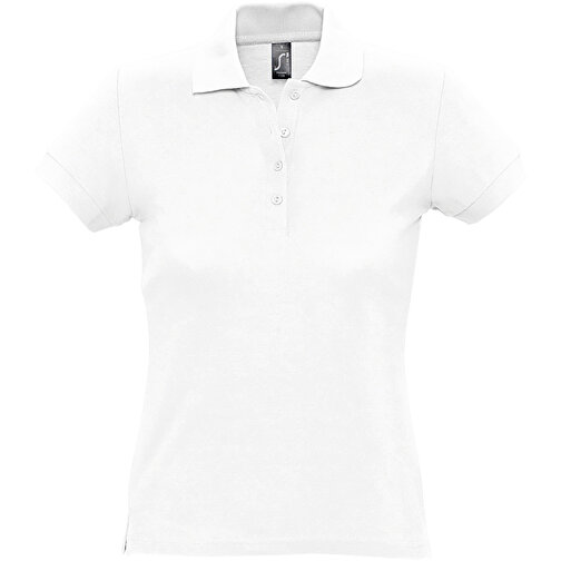 Polo Shirt - Passion , Sol´s, weiß, Baumwolle, L, 65,00cm x 49,00cm (Länge x Breite), Bild 1