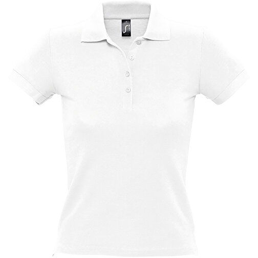 Polo Shirt - People , Sol´s, weiß, Baumwolle, M, 63,00cm x 46,00cm (Länge x Breite), Bild 1