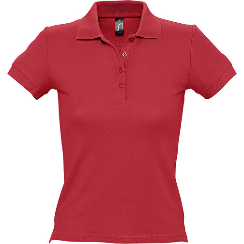 Polo Shirt - People , Sol´s, rot, Baumwolle, XL, 67,00cm x 52,00cm (Länge x Breite), Bild 1