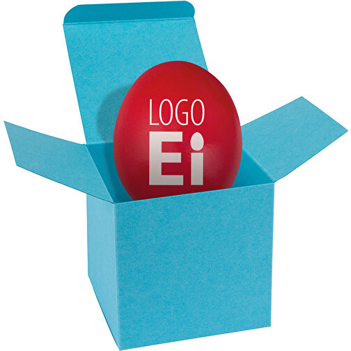 ColorBox LogoEi - Hellblau - Rot , rot, Pappe, 5,50cm x 5,50cm x 5,50cm (Länge x Höhe x Breite), Bild 1