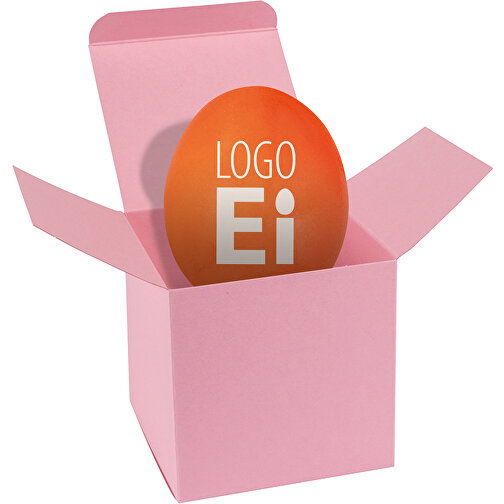 ColorBox LogoEi - Rosa - Orange , orange, Pappe, 5,50cm x 5,50cm x 5,50cm (Länge x Höhe x Breite), Bild 1
