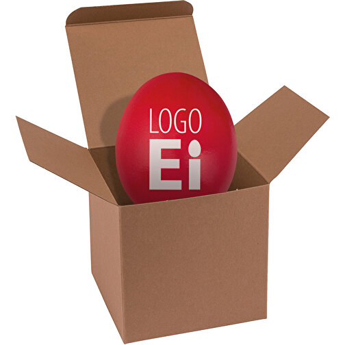 ColorBox LogoEi - Braun - Rot , rot, Pappe, 5,50cm x 5,50cm x 5,50cm (Länge x Höhe x Breite), Bild 1