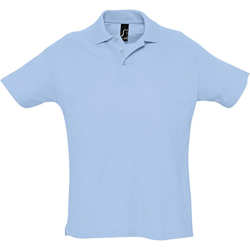 Polo Shirt - Summer Ii , Sol´s, himmelsblau-pique, Baumwolle, S, 70,00cm x 50,00cm (Länge x Breite), Bild 1