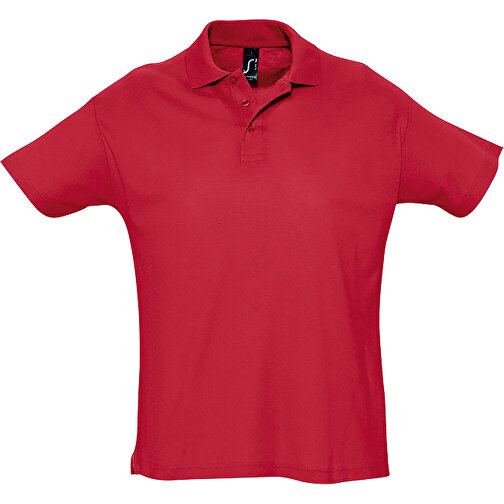 Polo Shirt - Summer Ii , Sol´s, rot, Baumwolle, S, 70,00cm x 50,00cm (Länge x Breite), Bild 1