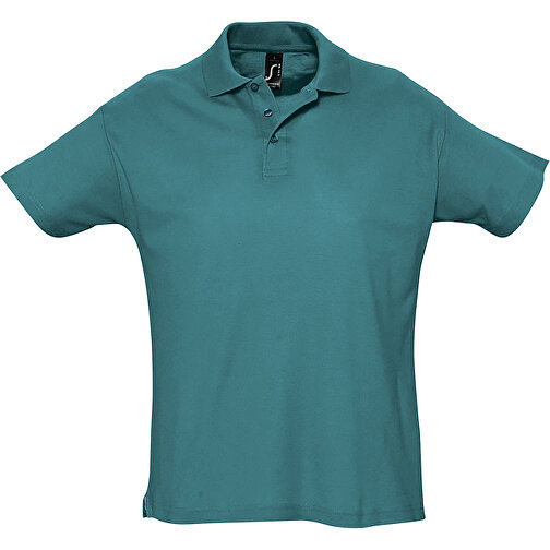Polo Shirt - Summer Ii , Sol´s, entenblau, Baumwolle, XL, 76,00cm x 59,00cm (Länge x Breite), Bild 1