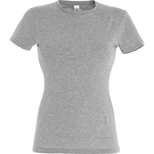 T-Shirt - Miss , Sol´s, graue melange, Baumwolle, L, 62,00cm x 46,00cm (Länge x Breite), Bild 1