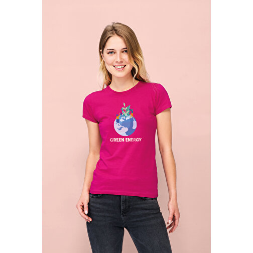 T-Shirt - Miss , Sol´s, atoll blau, Baumwolle, XL, 64,00cm x 49,00cm (Länge x Breite), Bild 4