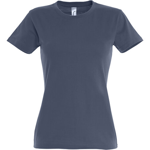 T-Shirt - Imperial Women , Sol´s, jeans-blau, Baumwolle, L, 65,00cm x 47,00cm (Länge x Breite), Bild 1