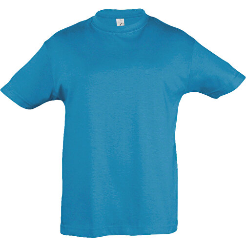T-Shirt - Regent Kids , Sol´s, aqua, Baumwolle, M, 86,00cm x 94,00cm (Länge x Breite), Bild 1