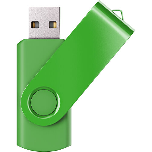 USB-Stick SWING Color 2.0 8 GB , Promo Effects MB , grasgrün MB , 8 GB , Kunststoff/ Aluminium MB , 5,70cm x 1,00cm x 1,90cm (Länge x Höhe x Breite), Bild 1
