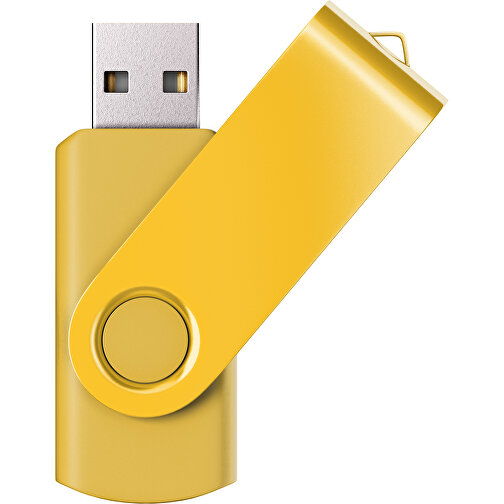 USB-Stick SWING Color 2.0 64 GB , Promo Effects MB , goldgelb MB , 65 GB , Kunststoff/ Aluminium MB , 5,70cm x 1,00cm x 1,90cm (Länge x Höhe x Breite), Bild 1