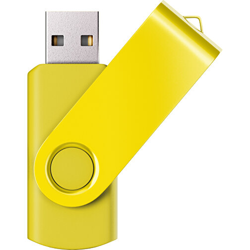 USB-Stick SWING Color 2.0 64 GB , Promo Effects MB , gelb MB , 65 GB , Kunststoff/ Aluminium MB , 5,70cm x 1,00cm x 1,90cm (Länge x Höhe x Breite), Bild 1