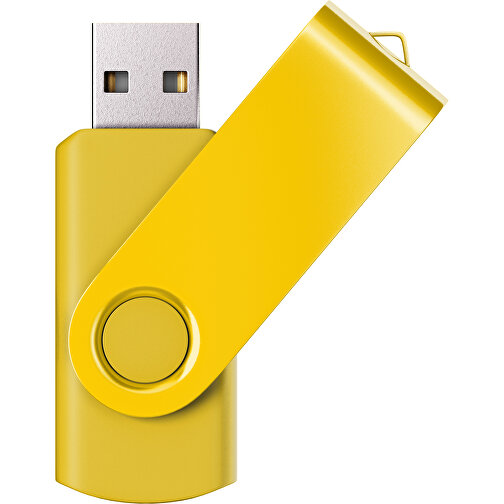 USB-Stick SWING Color 2.0 32 GB , Promo Effects MB , sonnengelb MB , 32 GB , Kunststoff/ Aluminium MB , 5,70cm x 1,00cm x 1,90cm (Länge x Höhe x Breite), Bild 1