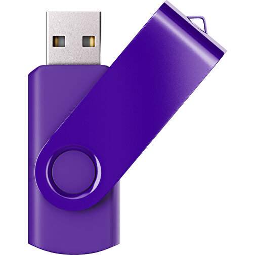 USB-Stick SWING Color 2.0 128 GB , Promo Effects MB , violet MB , 131 GB , Kunststoff/ Aluminium MB , 5,70cm x 1,00cm x 1,90cm (Länge x Höhe x Breite), Bild 1
