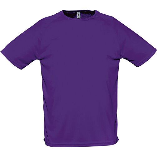 T-Shirt - Sporty , Sol´s, dunkellila, Polyester, S, 70,00cm x 50,00cm (Länge x Breite), Bild 1
