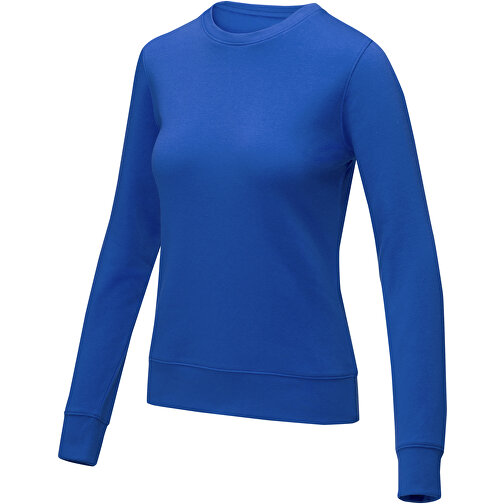 Zenon Damenpullover Mit Rundhalsausschnitt , blau, Strick 50% Baumwolle, 50% Polyester, 240 g/m2, S, , Bild 1
