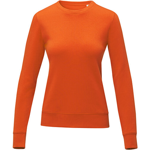 Zenon Damenpullover Mit Rundhalsausschnitt , orange, Strick 50% Baumwolle, 50% Polyester, 240 g/m2, XL, , Bild 3