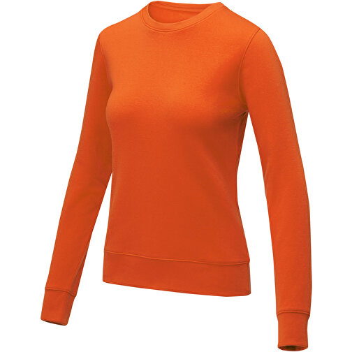 Zenon Damenpullover Mit Rundhalsausschnitt , orange, Strick 50% Baumwolle, 50% Polyester, 240 g/m2, S, , Bild 1