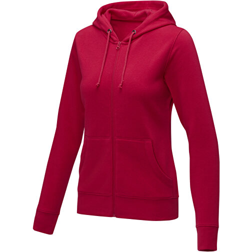 Theron Damen Kapuzenpullover Mit Reißverschluss , rot, Strick 50% Baumwolle, 50% Polyester, 240 g/m2, M, , Bild 1