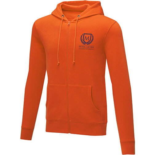 Theron Herren Kapuzenpullover Mit Reißverschluss , orange, Strick 50% Baumwolle, 50% Polyester, 240 g/m2, XXL, , Bild 2