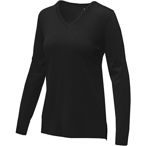 Stanton Pullover Mit V-Ausschnitt Für Damen , schwarz, Flachgestrickt 80% Viskose, 20% Nylon, 12 gauge, XL, , Bild 1