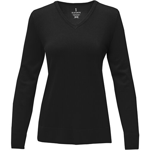 Stanton Pullover Mit V-Ausschnitt Für Damen , schwarz, Flachgestrickt 80% Viskose, 20% Nylon, 12 gauge, XL, , Bild 3